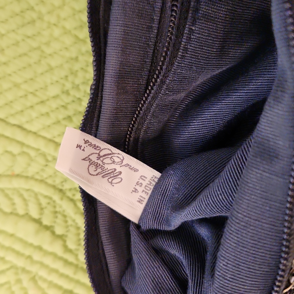 Whiting and Davis navy bag